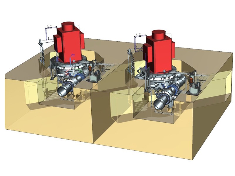 Vertical Francis turbine 50 kW - 30 MW