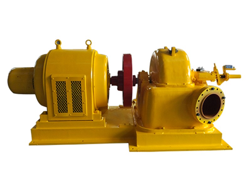 Horizontal Turgo turbine