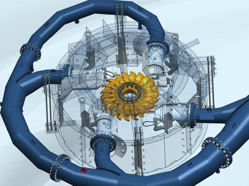 Vertical Multi-jet Pelton Turbine